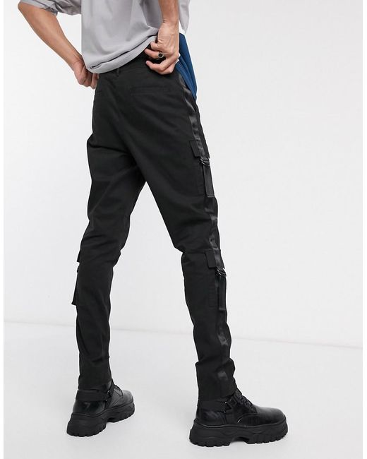 black cargo trousers asos