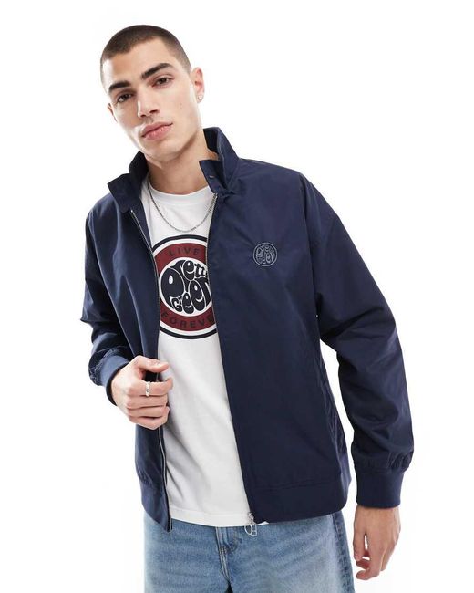 Pretty Green Blue Harrington Jacket for men