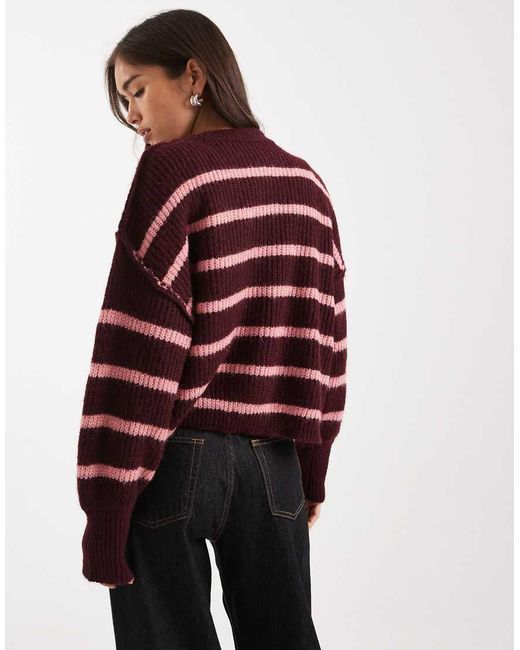 ONLY Red Oversized Slouchy Jumper
