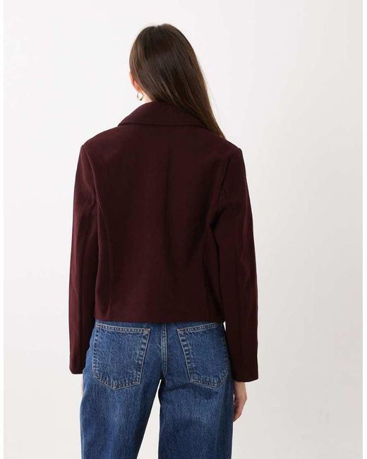 New Look Red Button Down Shacket