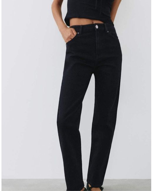 Pull&Bear Black High-waist Slim Fit Jeans