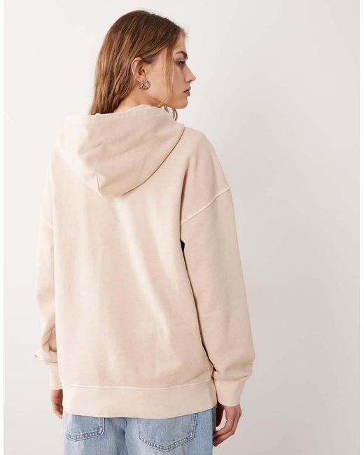 ARKET Natural Zip Through Heavyweight Hoodie