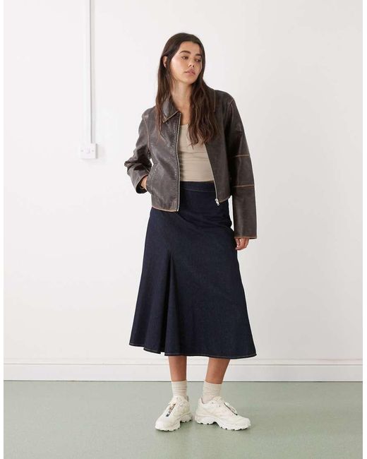 Noisy May Multicolor Boxy Faux Leather Jacket