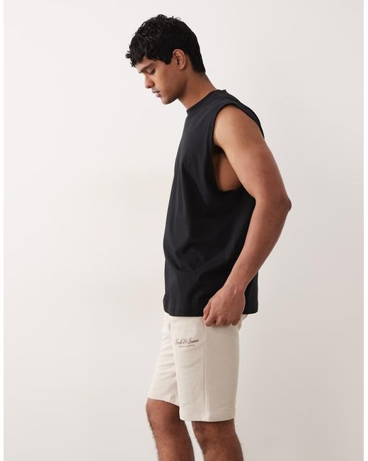 Jack & Jones Blue Sweat Shorts With Logo for men