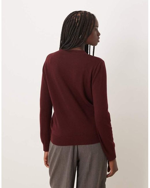 Mango Purple Mock Neck Knitted Top