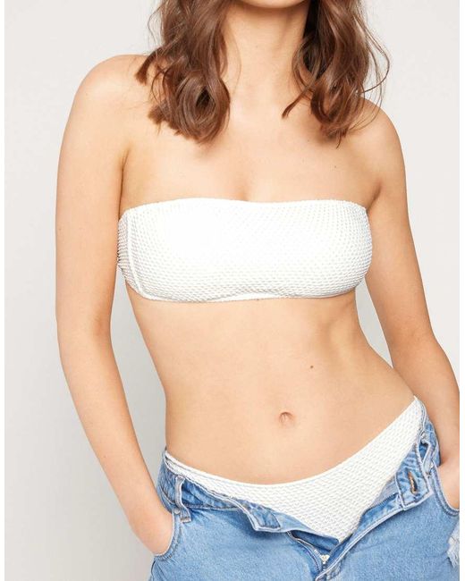 Tezenis Natural Piqué Wave Padded Bandeau Bikini Top