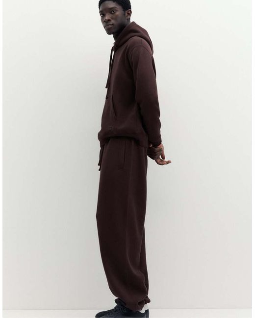 Pull&Bear Brown baggy joggers for men