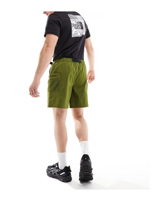 The North Face Green Class V Pathfinder Belted Shorts for men