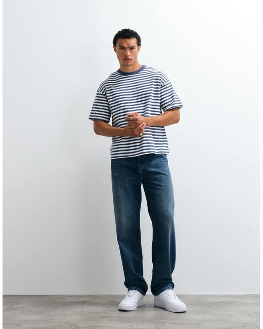 Weekday Blue Boxy Fit T-shirt for men