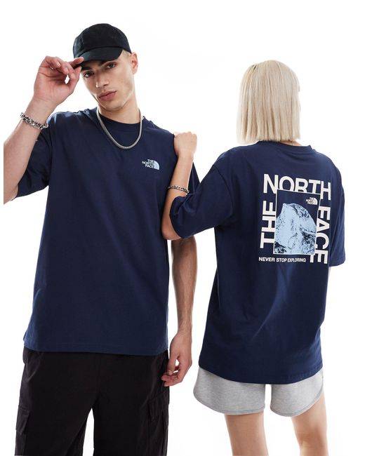 The North Face Blue Half Dome Photo Backprint Oversized T-shirt