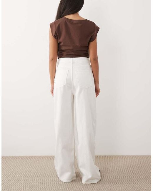 ARKET White Cedar High Rise Wide Leg Jeans