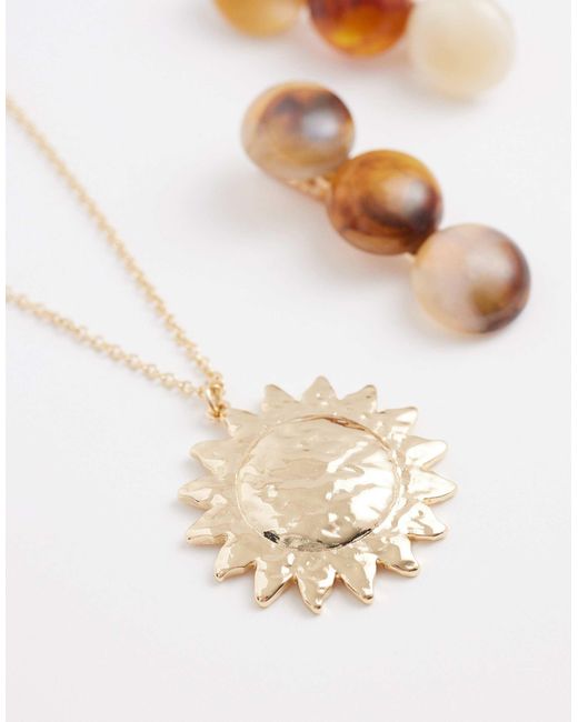 ASOS White – e halskette mit sonnendesign