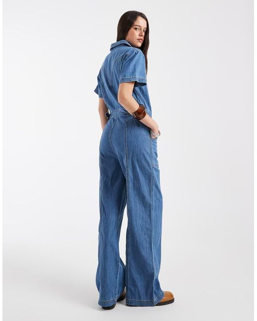 Wrangler Blue Denim Coveralls