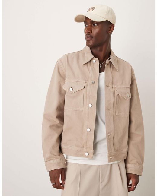 ARKET Natural Rigid Denim Trucker Jacket for men