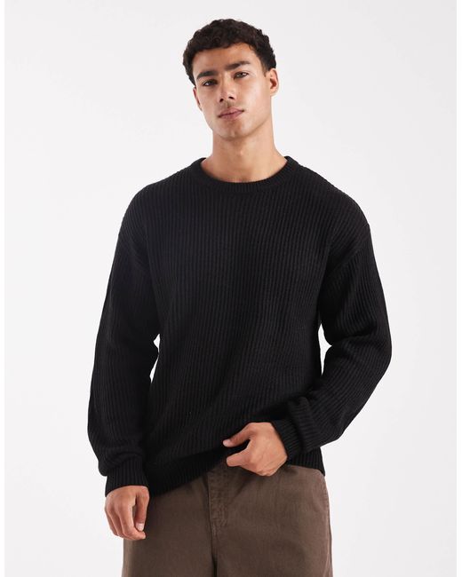 JJ Rebel – strukturierter oversize-pullover in Black für Herren