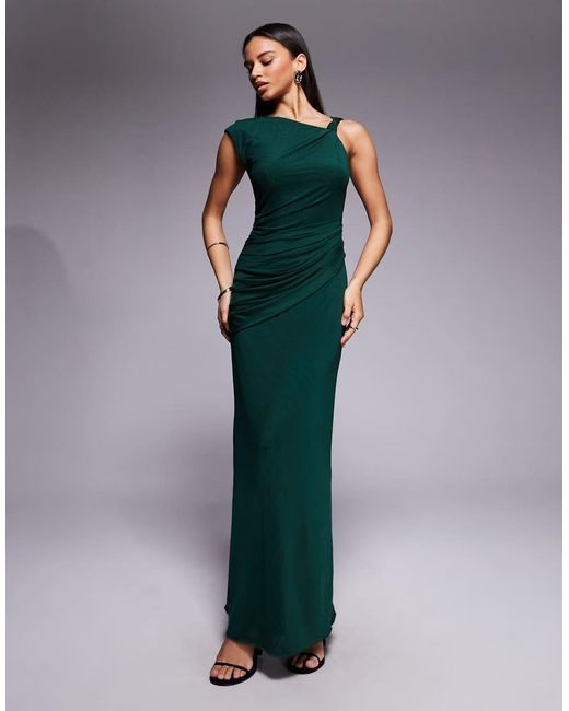 Forever New Green Mesh Knot Detail Maxi Dress