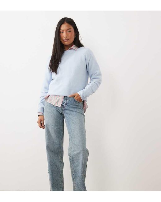Miss Selfridge Blue Straight Leg Jeans