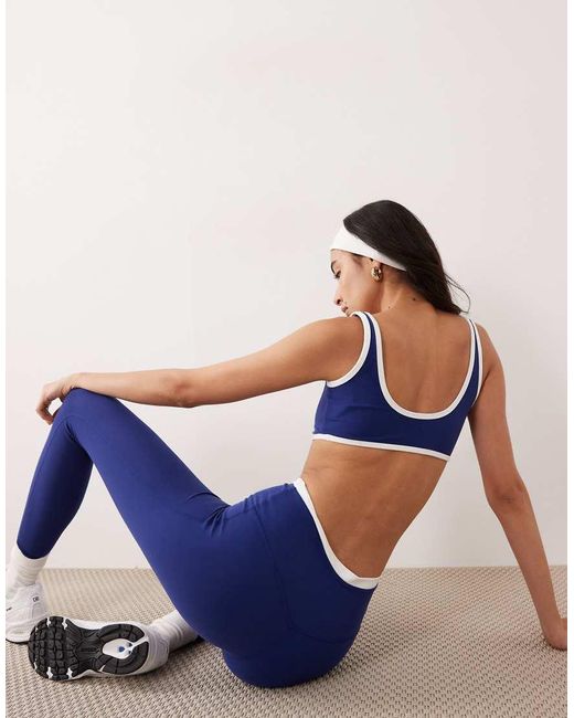 Abercrombie & Fitch Blue Ypb Sweetheart Sports Bra Co-ord