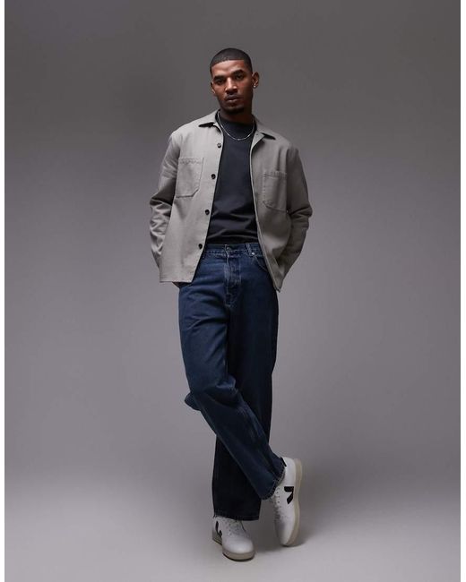 Camicia Grigia Con Colletto Rétro di ARKET in Gray da Uomo