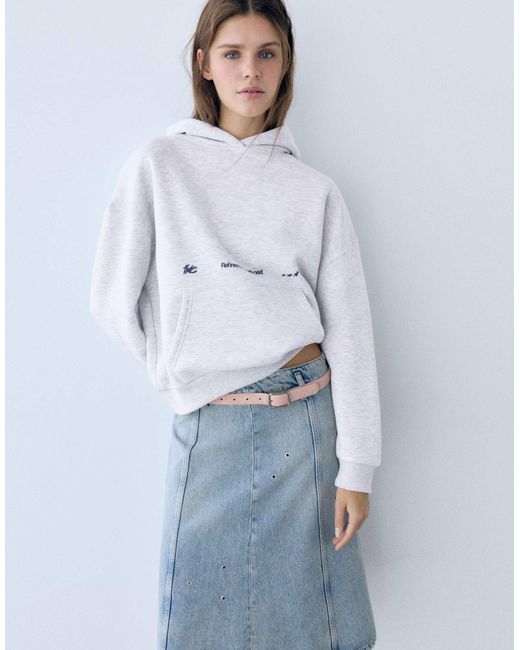 Pull&Bear White Fresh codes kapuzenpullover