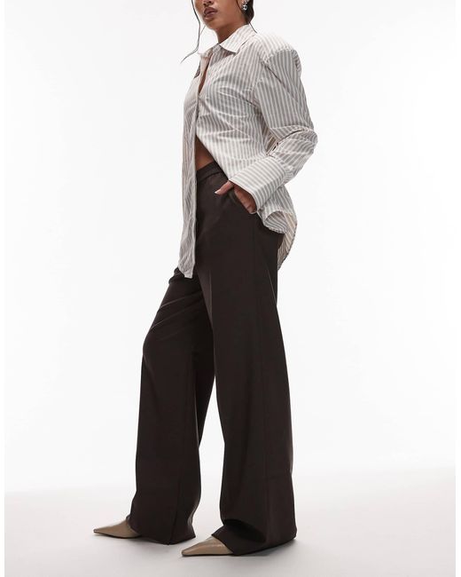 & Other Stories White Slim Leg Trousers With Elastic Back Waist