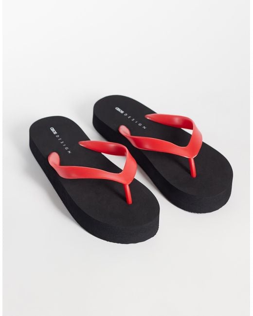 ASOS Red Flavio Flip Flops