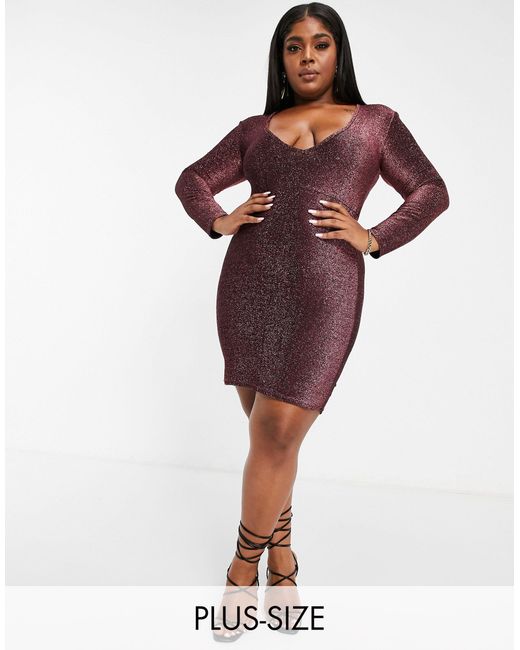 plus size pink glitter dress