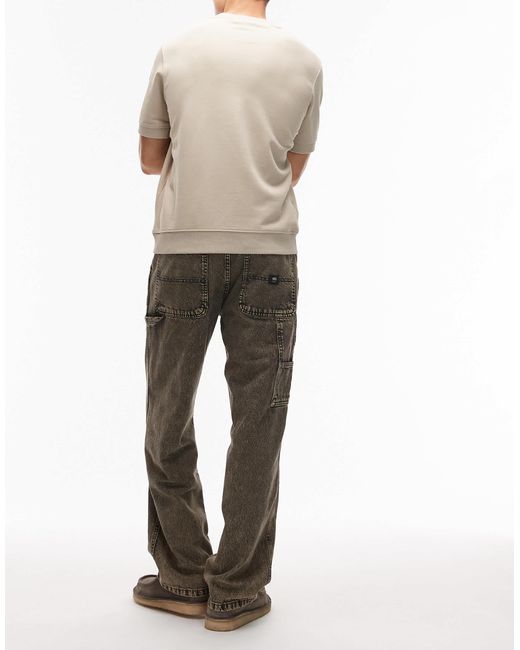 Vans – drill chore – lockere carpenter-hose mit acid-waschung in Natural für Herren
