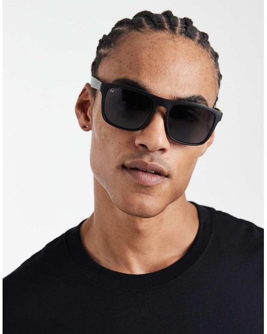 Jack & Jones Black Square Frame Sunglasses for men