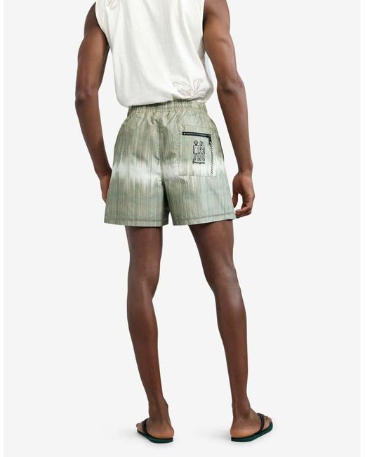 Desigual White Gradient Boxer Swimsuit for men