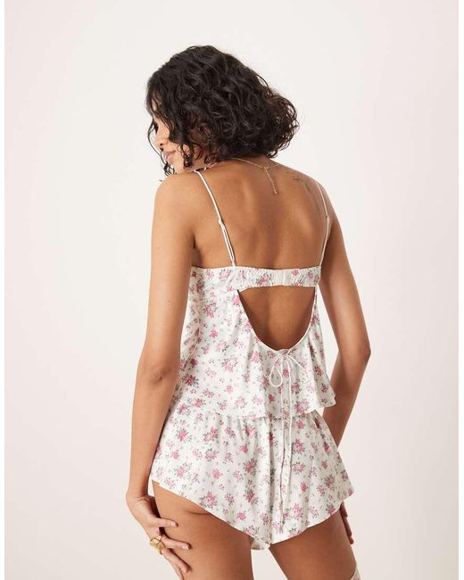 For Love & Lemons Multicolor That's Amore Sleep Shorts
