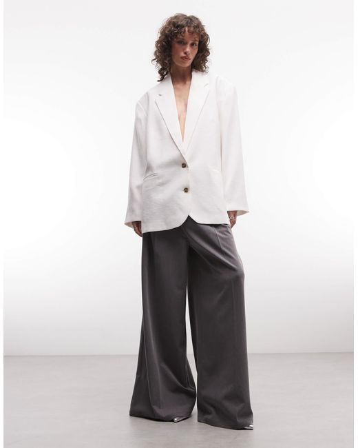 Monki White Relaxed Blazer