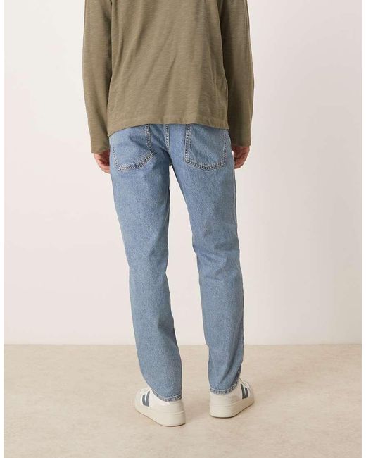 ASOS Blue Tapered Fit Jeans for men