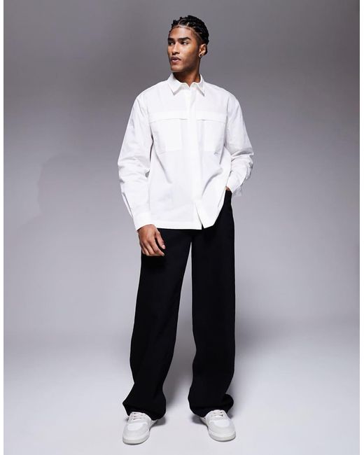 ASOS White Relaxed Shirt for men