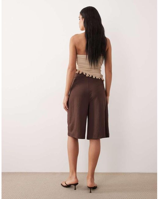 ASOS Natural Linen Look Tailored Bermuda Short