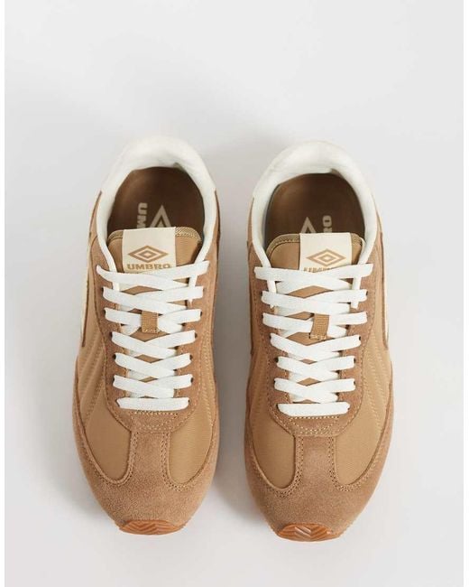 Umbro White Gorton Suede Trainer for men