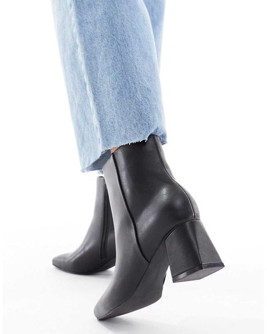 Botines Negros De Tacón Medio Nova De London Rebel de color Blue