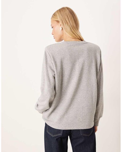 Sudadera Gris Jaspeado Extragrande Con Hombreras De ASOS de color Gray