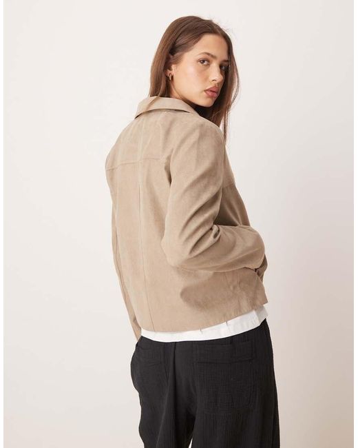 Jdy Natural Faux Suede Jacket