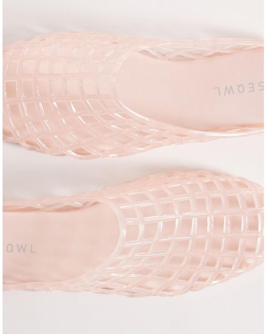 SEQWL Natural Jelly Cage Mules