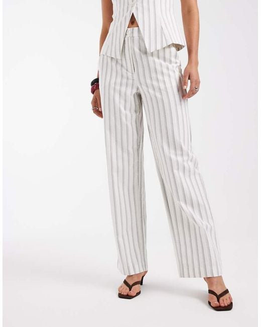 Vero Moda White High Waist Tailored Straight Leg Trouser Co-ord