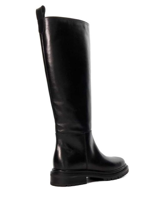 Dune Black Tilings Knee High Boots