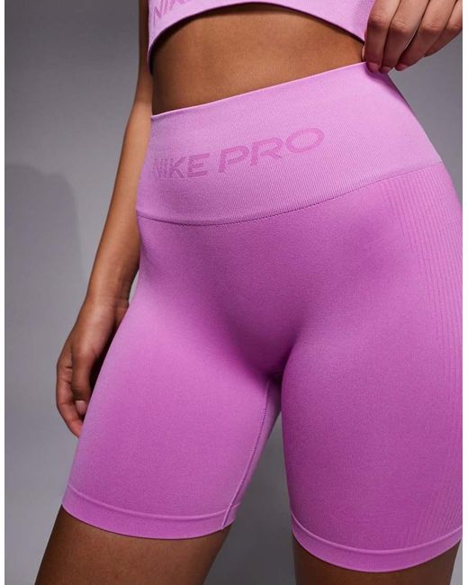 Nike Pink Nike Pro Seamless 5inch legging Shorts