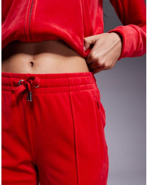 Joggers Rojos De Velour De (Parte De Un Conjunto) Juicy Couture de color Red