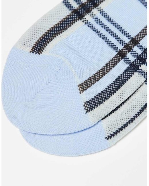 Fred Perry Sokken Met Schotse Ruit in het Blue voor heren