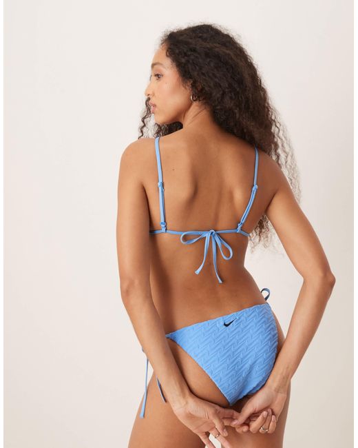 Nike Blue Nike Terry Triangle Bikini Top