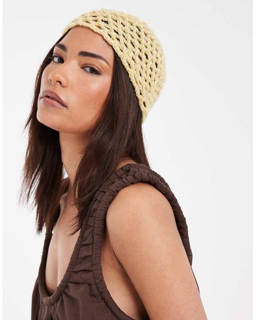 Pieces Yellow Crochet Festival Hat