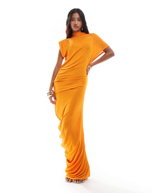 ASOS Orange – anschmiegsames, drapiertes abendkleid