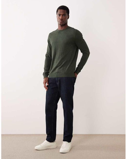 SELECTED Gray Crew Neck Knit Jumper for men