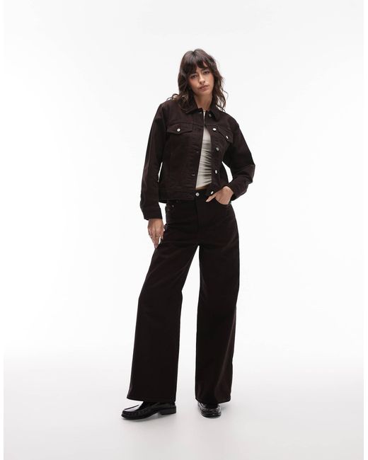 Jean ample d'ensemble - marron Lacoste en coloris Black